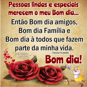 Tenha um dia repleto de paz e alegrias! Deus te abençoe! 